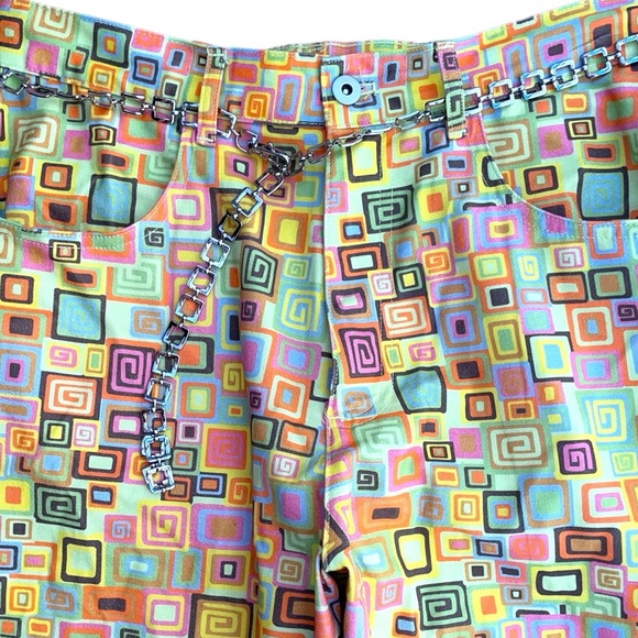 Dolls Kill The Ragged Priest Confusion Chain Pant Size 14 Retro Punk High Waist - Picture 12 of 15